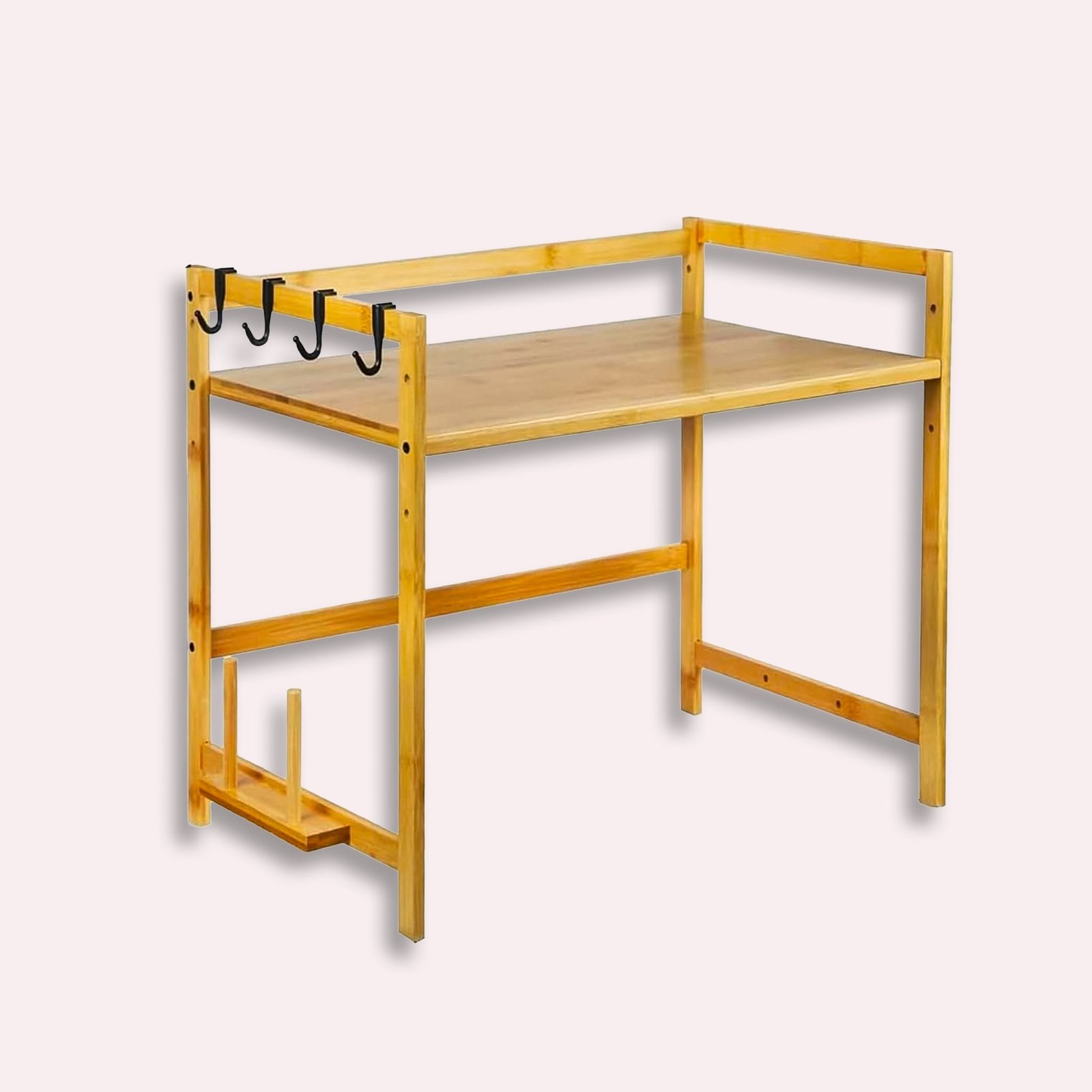 Étagère Bambou avec Double Fonction et Planche à Découper Pratique