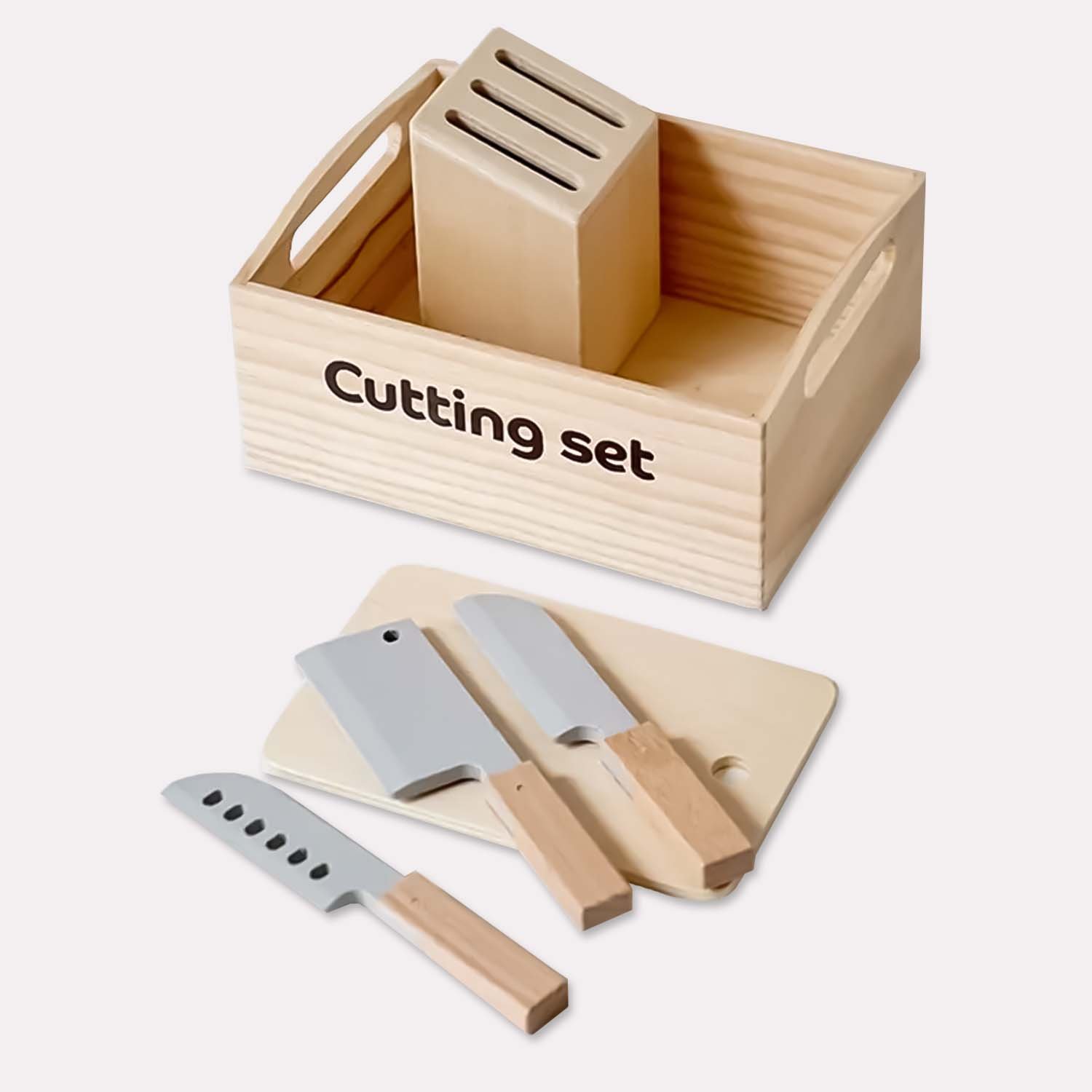 Couteau en Bois Enfant Sûr avec Bois Naturel et Développe Imagination