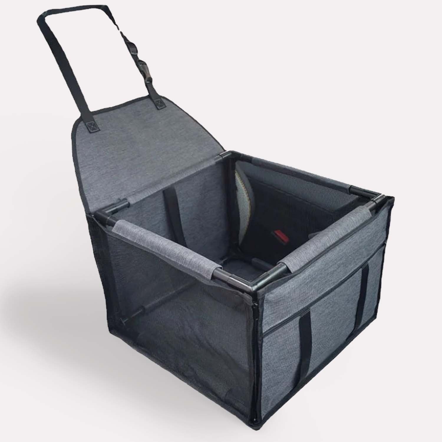 Siège Auto Chien Pliable Imperméable Gris Noir Sécurité Voyage