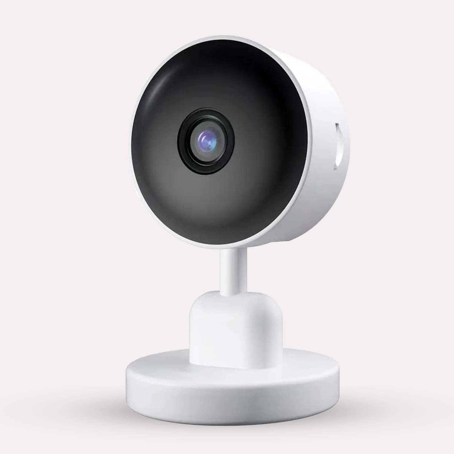 Caméra de Surveillance Intérieure Moderne en Plastique Noir et Blanc pour Sécurité