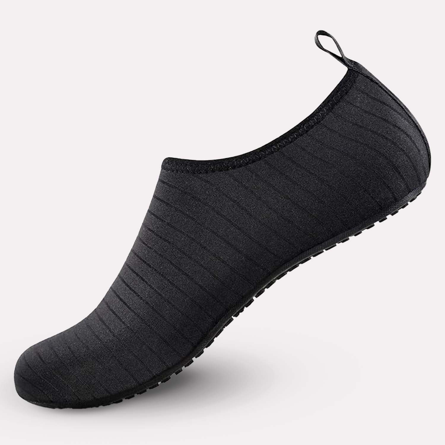 Chaussettes de Plage Antidérapantes en Néoprène Noir/Motifs - Confort & Sécurité