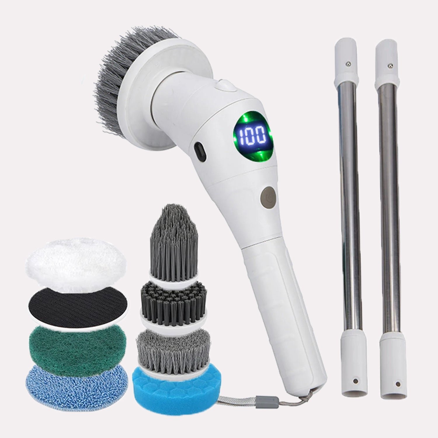 Brosse de Nettoyage Électrique Ergonomique avec Têtes Interchangeables et Efficacité