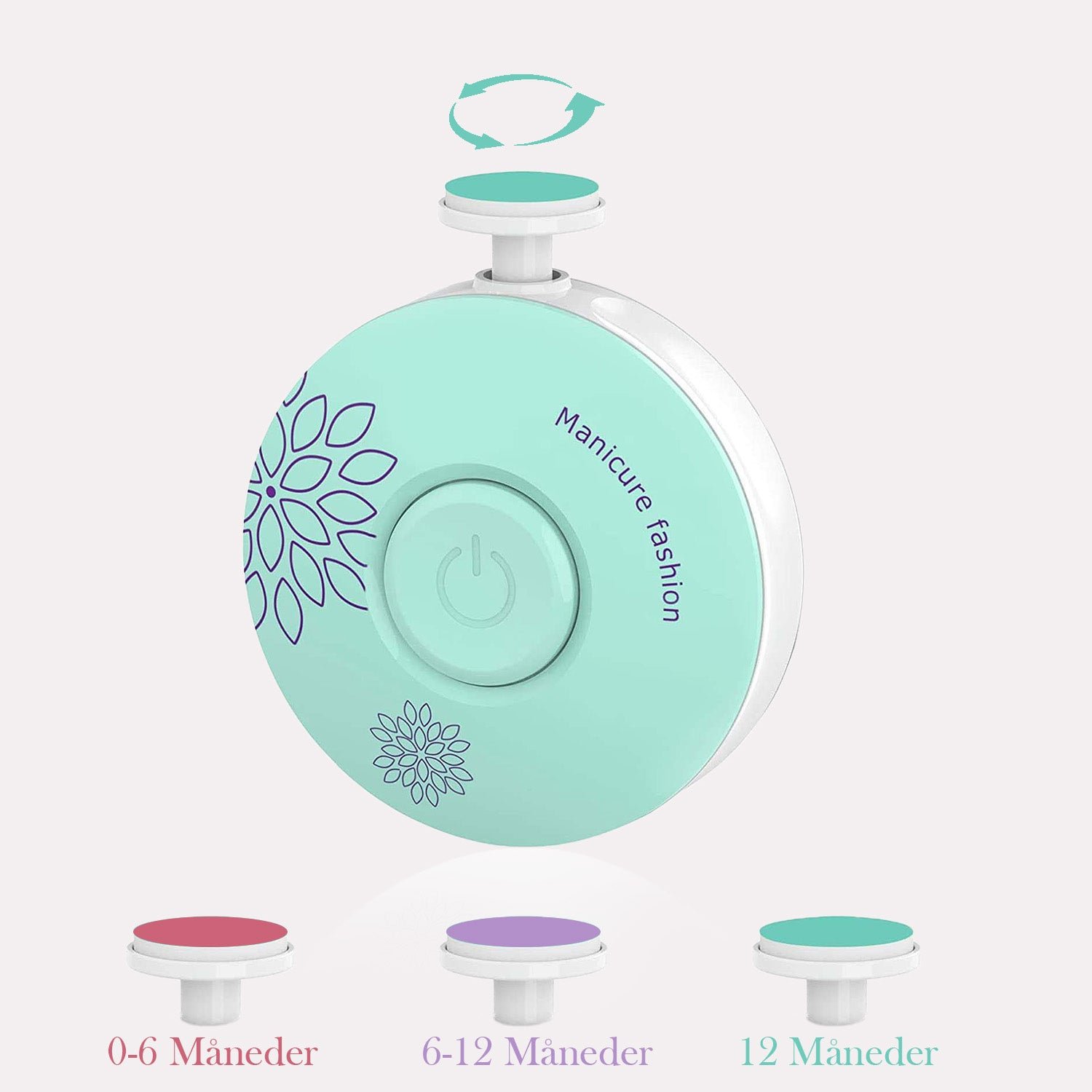 Coupe-Ongles Bébé LED Sécurisé avec Design Ergonomique Vert Menthe