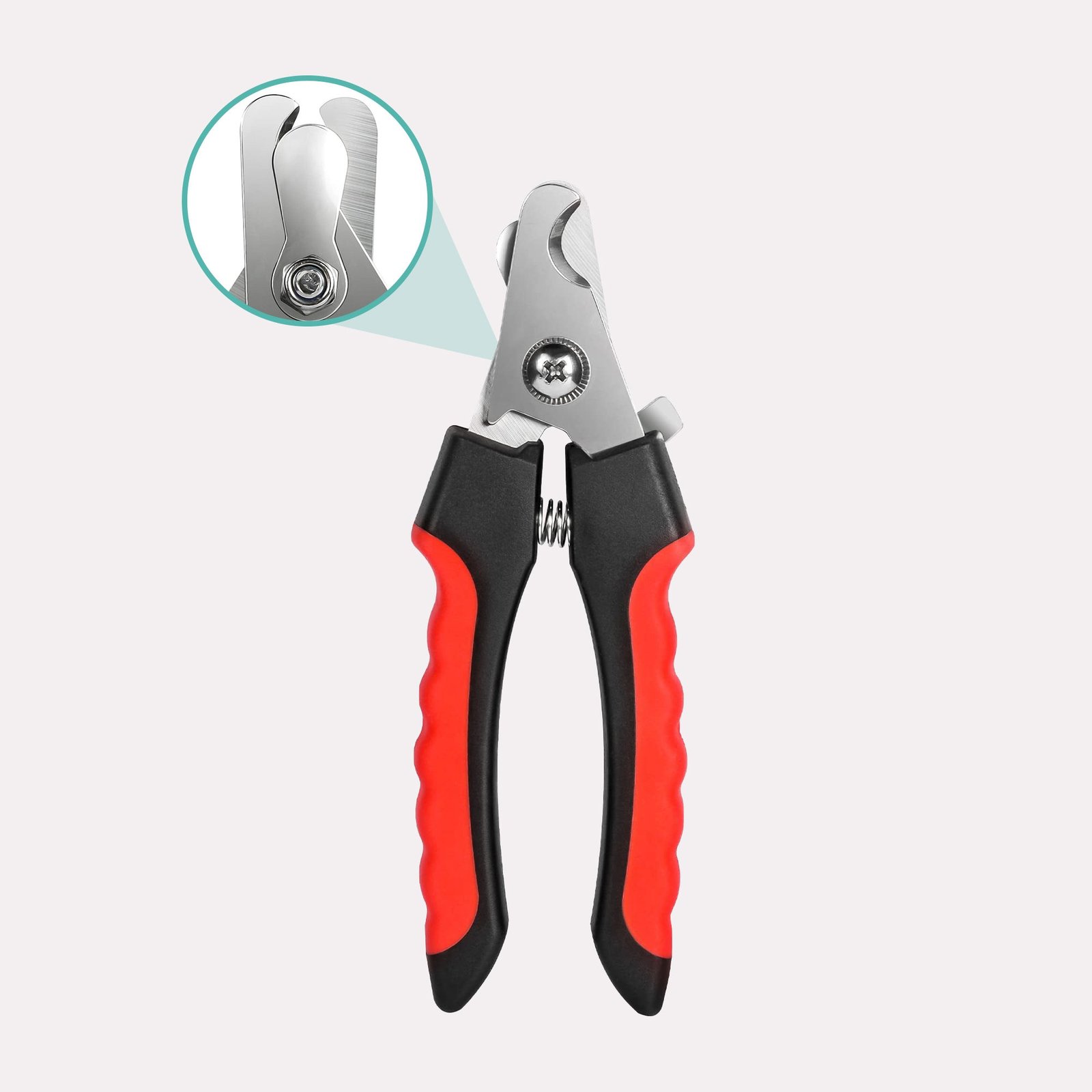 Coupe-ongles pour Chiens Noir/Rouge en Acier Inoxydable - Ergonomique et Sécurisé
