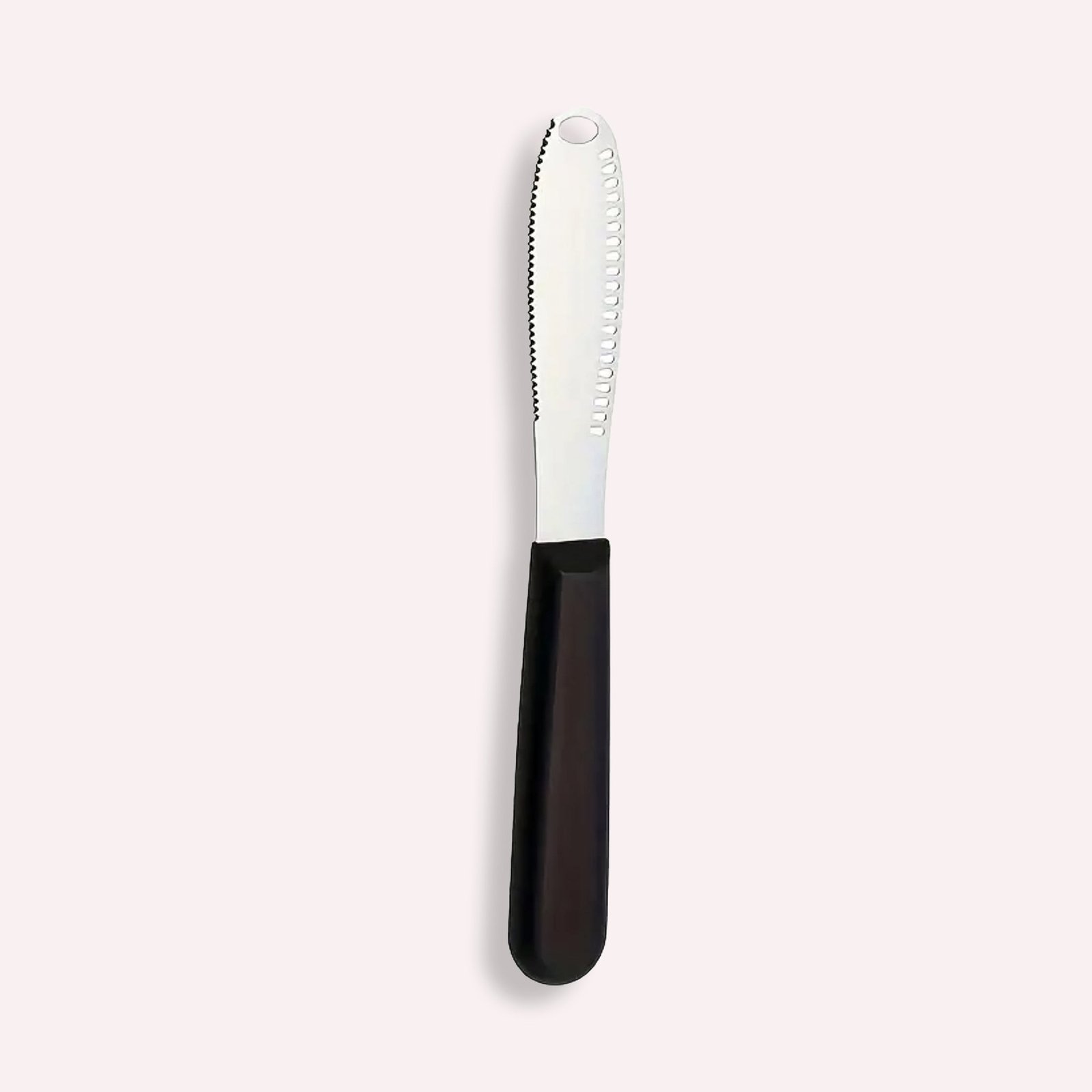 Couteau à Beurre Ergonomique en Bois, Acier Inoxydable Argent/Noir