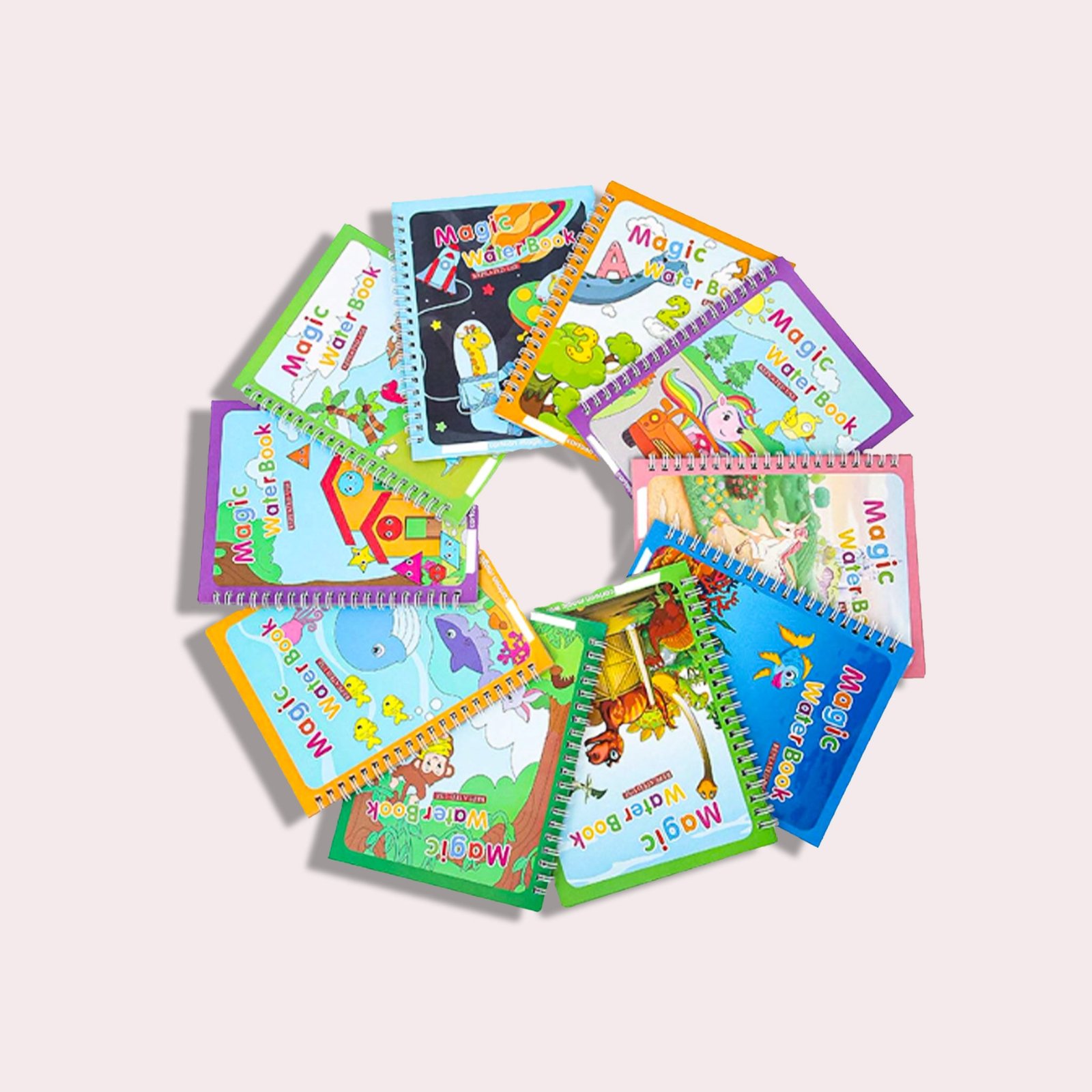 Livre de Coloriage Magique Réutilisable pour Enfants 3-6 Ans avec Couleurs Vives