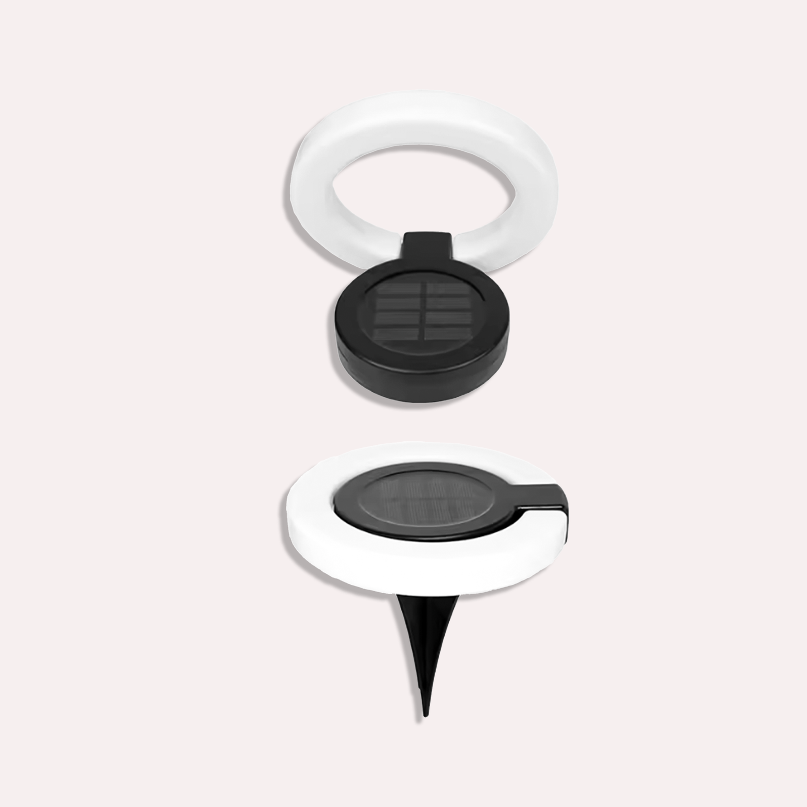 Solcellelamper Moderne pour Extérieur avec Design Noir et Blanc Énergie Solaire