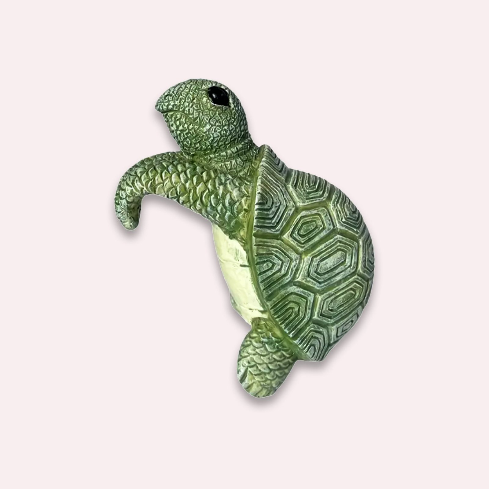 Figurine Tortue Décorative en Résine Vert Noir pour Maison et Aquarium