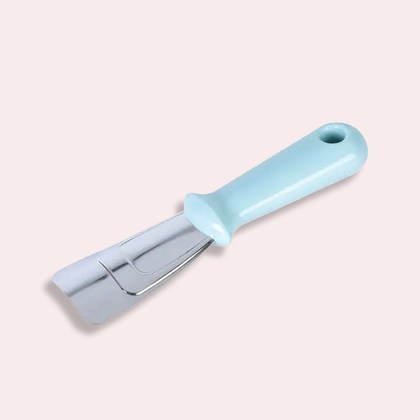 Isskraber Ergonomique Bleu Clair avec Acier Inoxydable pour Hiver