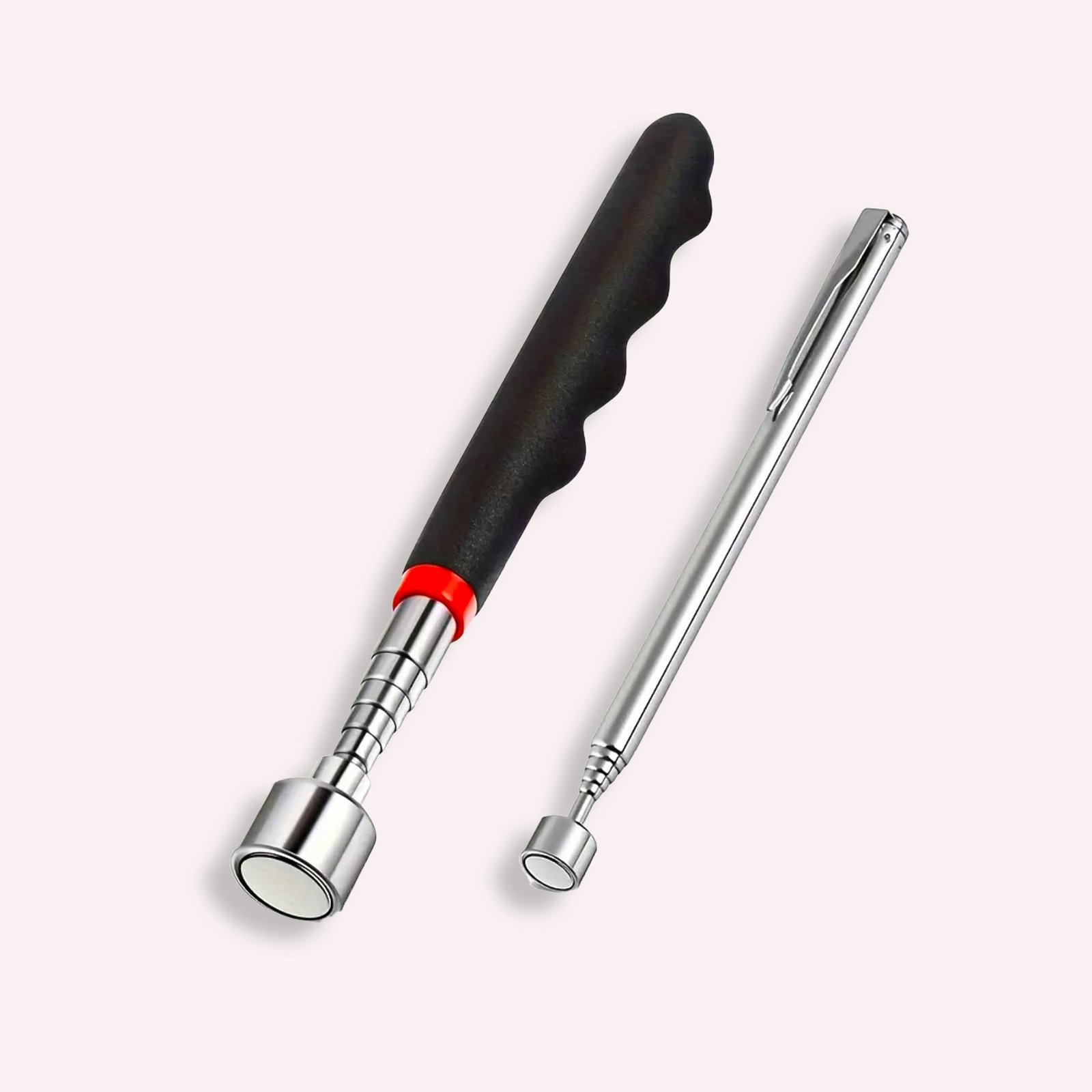 Magnetopsamler Teleskopisk et Ajustable avec Design Ergonomique Noir et Argent